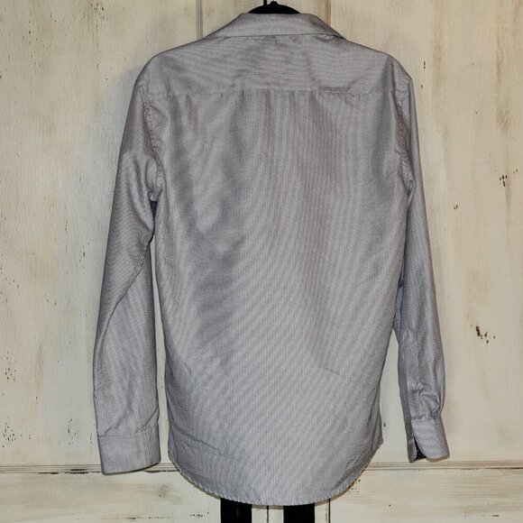 Nine West Slim Fit black white men's long-sleeve button-down shirt M - Picture 6 of 7